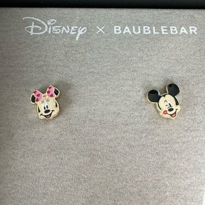 NWT Disney X BaubleBar mini Mickey & Minnie earrings